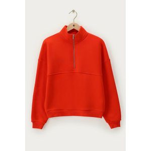 My Jewellery Oranje swater met rits -