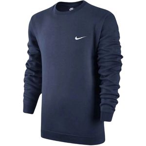 Nike logo ronde hals marineblauwe trui