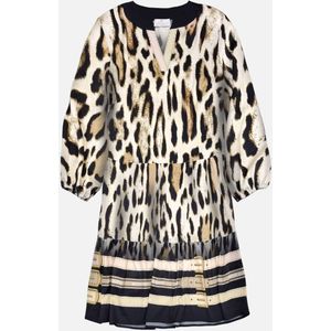 Mucho Gusto Dress san rafael short leopard print with belts
