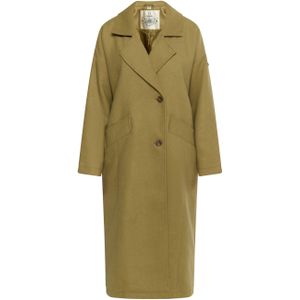 DreiMaster - Overgangsjas - Lichte Olijf - Wolmix - Dames