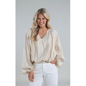 Nukus June top silky light sand