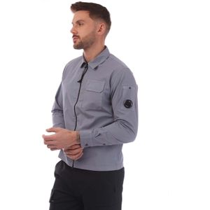 C.P. Company - Organic Gabardine Full-Zip - Herenoverhemd - Lavendel
