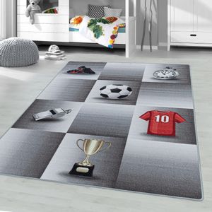 Muratap Play vloerkleed kinderkamer soccer star laagpolig 120x170 cm