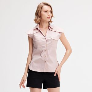 Shirt - Mouwloos - Met Flappen op Schouders