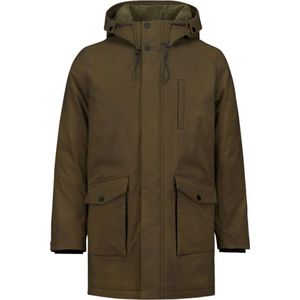 No Excess Jacket long fit hooded taupe