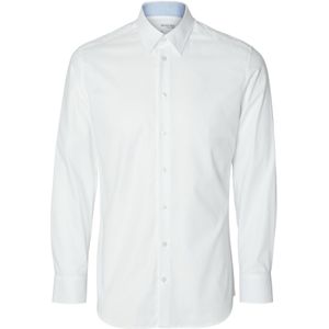 SELECTED HOMME Slim Fit Overhemd SLHSLIMSOHO met All Over Print Wit
