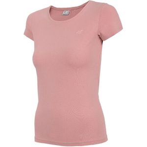 4F - T-shirt - Dames - Effen - 100% Katoen - Korte Mouwen - Crew Neck