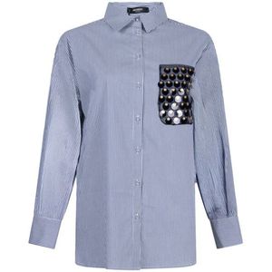 Jansen Amsterdam - Goldie Blouse CS3 726 - Blauw - Dames