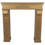 Clayre & Eef Schouw 100x22x99 cm Goudkleurig Hout Rechthoek Schoorsteenmantel