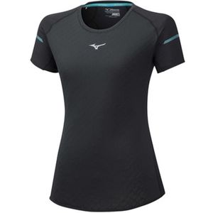 Mizuno - Alpha - T-shirt - Zwart - Korte Mouw - Ronde Hals