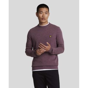 Lyle & Scott - Lambswool Blend Crew Neck Jumper - Trui - Paars