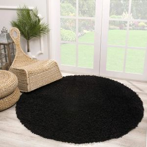 Muratap Loca shaggy rond vloerkleed hoogpolig- 150 cm rond