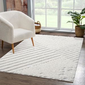 Muratap Vloerkleed focus feel hoogpolig fluffy scandinavisch - 160x230 cm
