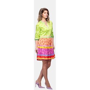 MUCHO GUSTO - San Rafael - A-lijn Jurk - Multicolor - Luipaardprint