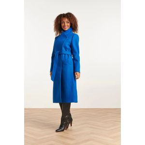 Smashed Lemon Dames lange jas kobalt blauw 23617