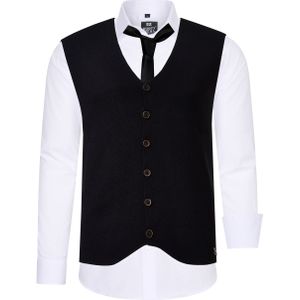 Shirt with vest and tie set of 3