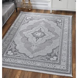 Woodman Carpet Flanders - , laagpolig vloerkleed met franjes