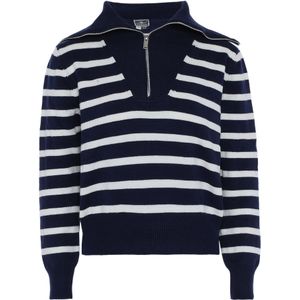 DreiMaster - Troyer Trui - Donker Marineblauw - Dames - Gestreept