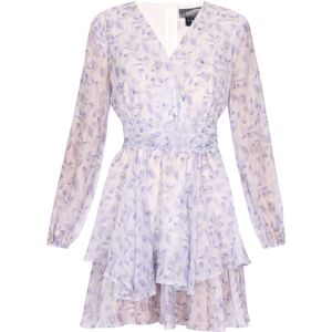 Jurk - Chiffon - Transparant - Bloemenprint