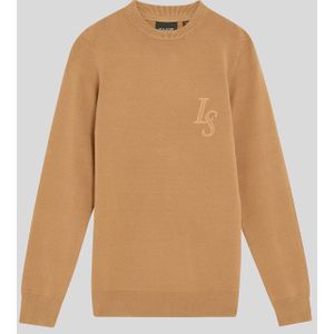 Lyle & Scott - L&S Monogram - Gebreide Trui - Bruin