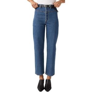 Levi's - Ribcage Western Yoke - Flare Broek - Blauw