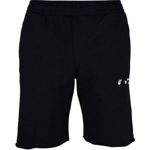 Off-White - Katoenen Short - Zwart - Gebroken Wit - Elastische Tailleband