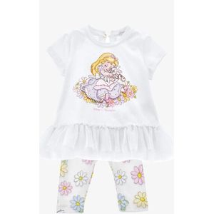Monnalisa - Set Alice - Legging - Bianco - Bloemenprint