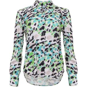 MAICAZZ Garbixl blouse paintart smaragd sp23.20.004