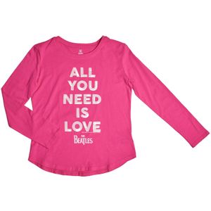 Katoenen T-shirt met lange mouwen en grafische print 764478 voor meisjes