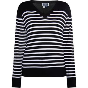 Dreimaster - Gebreide Trui - Zwart Wit - Dames