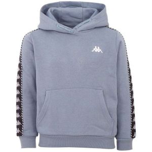 Kappa - Igon Hoodie - Kinderen - Zwart - Met Logo en Mouwprint
