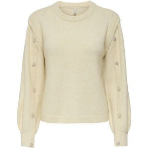 Only - Onlrene Life O-neck Knit - Gebreide Trui - Wit - Dames