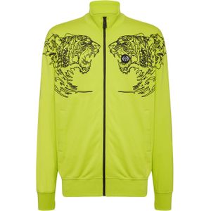 Plein Sport - Hooded Sweatjacket Tiger - Geel - Katoen - Heren