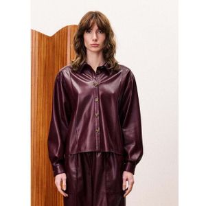 FRNCH - Simone - Lakleren Blouse - Bordeaux