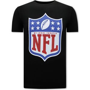 Local Fanatic Nfl shield team print t-shirt