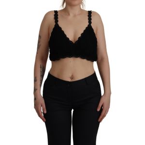 Dolce & Gabbana - Bustier Top - Zwart - Mouwloos - Katoen