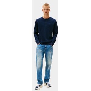 Tommy Hilfiger - TJM SLIM WAFFLE SCRIPT HENLEY - Polo Lange Mouw - Blauw
