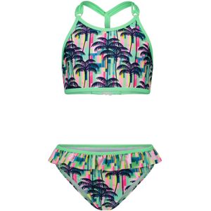 Just Beach Meisjes bikini met gevlochten achterkant tropical palms