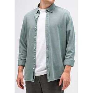 Butcher of Blue Robbins clean pique shirt ice green 722 heren overhemd lange mouw