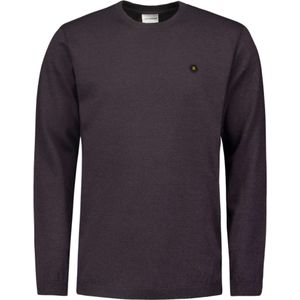 No Excess Pullover crewneck 2 coloured melang aubergine