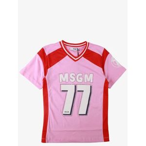 Msgm - Junior Jersey Mesh - Jurk - Roze - Baseball Model