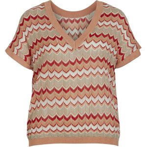 Vila Viember rev v-neck s/s glitter knit