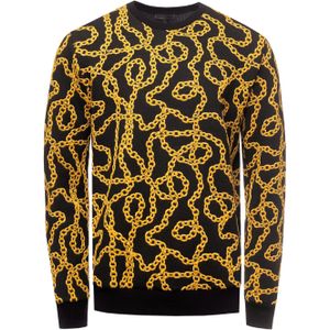 Rusty Neal - Jacquard Trui - IJzeren Design - Normale Pasvorm - Ronde Hals