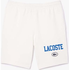 Lacoste - Regular Fit - Korte Broek - Crème - Bedrukt met Vlokjes