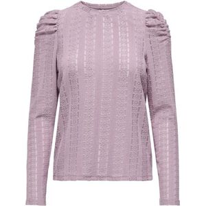 Only onlmelanie l/s o-neck top jrs 15365094 brown