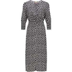 Boss - Dalflori Dress - Jurk - Multi kleur - Volumineuze Mouwen