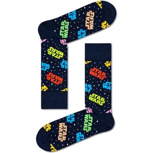 Happy Socks Donkerblauwe star wars-logo sokken printjes unisex