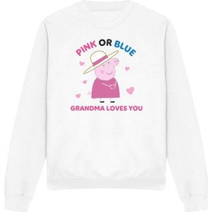 Peppa Pig Dames roze of blauw oma varken houdt van jou sweatshirt