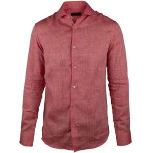 Moorer - Sorrento SA - Overhemd - Rood - Slim Fit - Linnen
