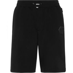 Philipp Plein - Baggy Fit Shorts Iconic - Korte Broeken - Zwart - Katoenmix